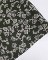 Tecido Viscose Flores e Cashmere Creme e Verde Militar
