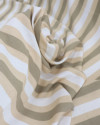 Tecido Linho Misto Estampado Listras Verde, Bege e Offwhite (COM DETALHES)