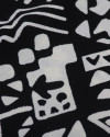 Tecido Crepe Koshibo Étnico Branco e Preto (COM DETALHES)