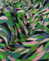 Tecido Viscose Italiano Folhas Abstratas Sobrepostas Colorido (COM DETALHES)