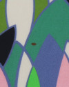 Tecido Viscose Italiano Folhas Abstratas Sobrepostas Colorido (COM DETALHES)