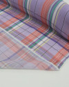 Tecido Cambraia Multi Quadriculado Colorido e Lilás (COM DETALHES)