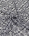 Tecido Crepe Chiffon Italiano Multi Quadriculado Diagonal P/B (COM DETALHES)