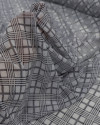 Tecido Crepe Chiffon Italiano Multi Quadriculado Diagonal P/B (COM DETALHES)