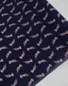 Tecido Viscose Pássaros Rosa, Branco e Azul Marinho (COM DETALHES)