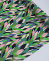 Tecido Viscose Italiano Folhas Abstratas Sobrepostas Colorido (COM DETALHES)