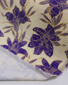 Tecido Linho Misto Premium Campo de Lírios Roxo e Creme
