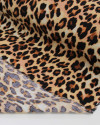 Tecido Viscose Texturizada Animal Print Print Preto e Tons de Bege