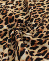 Tecido Viscose Texturizada Animal Print Print Preto e Tons de Bege