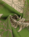 Tecido Viscose Premium Macro Ramos Bege, Rosa e Verde Oliva