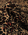 Tecido Viscose Texturizada Animal Print Preto, Terracota e Argila