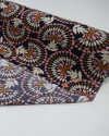 Tecido Viscose Arco de Folhas Creme, Rosa e Azul Marinho Noite