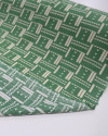 Tecido Viscose Texturizada Geométrico creme e Verde
