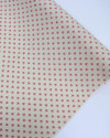 Tecido Viscose Texturizada Estampa Vintage Vermelho e Creme