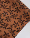 Tecido Viscose Texturizada Multi Folhagens Preto e Argila