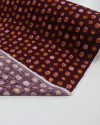 Tecido Viscose Texturizada Pontos Geométricos Caramelo, Rosa e Borgonha