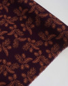 Tecido Viscose Texturizada Multi Folhagens Argila e Vinho