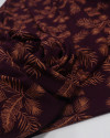 Tecido Viscose Texturizada Multi Folhagens Argila e Vinho
