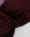 Tecido Viscose Texturizada Estampa Vintage Vermelho e Borgonha