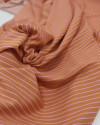 Tecido Viscose Texturizada Risca de Giz Rosa e Argila