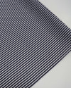 Tecido Crepe de Viscose Italiano Listras Azul Marinho Noite e Branco