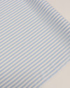 Tecido Crepe de Viscose Italiano Listrado Branco e Azul Claro