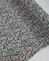 Tecido Viscose Liberty Rosa Chiclete, Preto e Verde Tifany