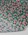 Tecido Viscose Liberty Rosa Chiclete, Preto e Verde Tifany