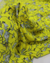 Tecido Crepe de Viscose Italiano Ramos Abstratos Amarelo