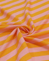 Tecido Viscose Listras Rosa e Laranja