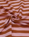 Tecido Viscose Listras Rosa e Marrom (0.9m)