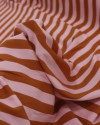 Tecido Viscose Listras Rosa e Marrom