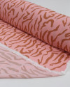 Tecido Viscose Animal Print Marrom e Rosa Chiclete