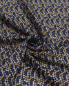 Tecido Crepe Silk Italiano Tapete Floral Cinza, Rosé, Amarelo e Azul
