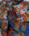 Tecido Crepe Chiffon Italiano Texturizado Estampa Floral Colorida