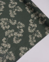 Tecido Cambraia Italiano Texturizada Galhos Creme em Listras Tons de Verde