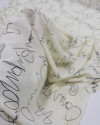 Tecido Crepe de Viscose Italiano Rascunhos Preto e Creme