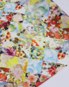 Tecido Linho Misto Italiano Multi Estampado em Recortes Colorido