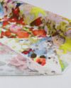Tecido Linho Misto Italiano Multi Estampado em Recortes Colorido