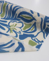 Tecido Cambraia de Algodão Italiano Rascunhos em Aquarela Verde, Azul e Creme