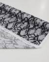 Tecido Viscose Acetinada Italiano Estampa Abstrata Cinza e Preto