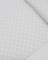 Tecido Crepe de Viscose Italiano Círculos Cinza e Branco