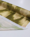 Tecido Viscose Acetinada Italiano Pintura Abstratas Verde Oliva e Bege