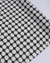 Tecido Viscose Italiana Acetinada Poá Regular Creme e Preto