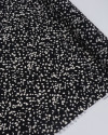 Tecido Crepe de Viscose Italiano Pingos Irregulares Creme e Preto