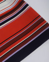 Tecido Crepe de Viscose Italiano Listras Tons Terrosos