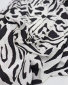 Tecido Viscose Italiano Animal Print P/B