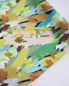 Tecido Viscose Italiano Pintura Floral Abstrata Colorido