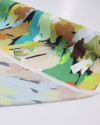 Tecido Viscose Italiano Pintura Floral Abstrata Colorido