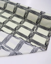 Tecido Viscose Italiano Geométrico Preto e Creme